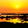 落陽　能登　赤住海岸