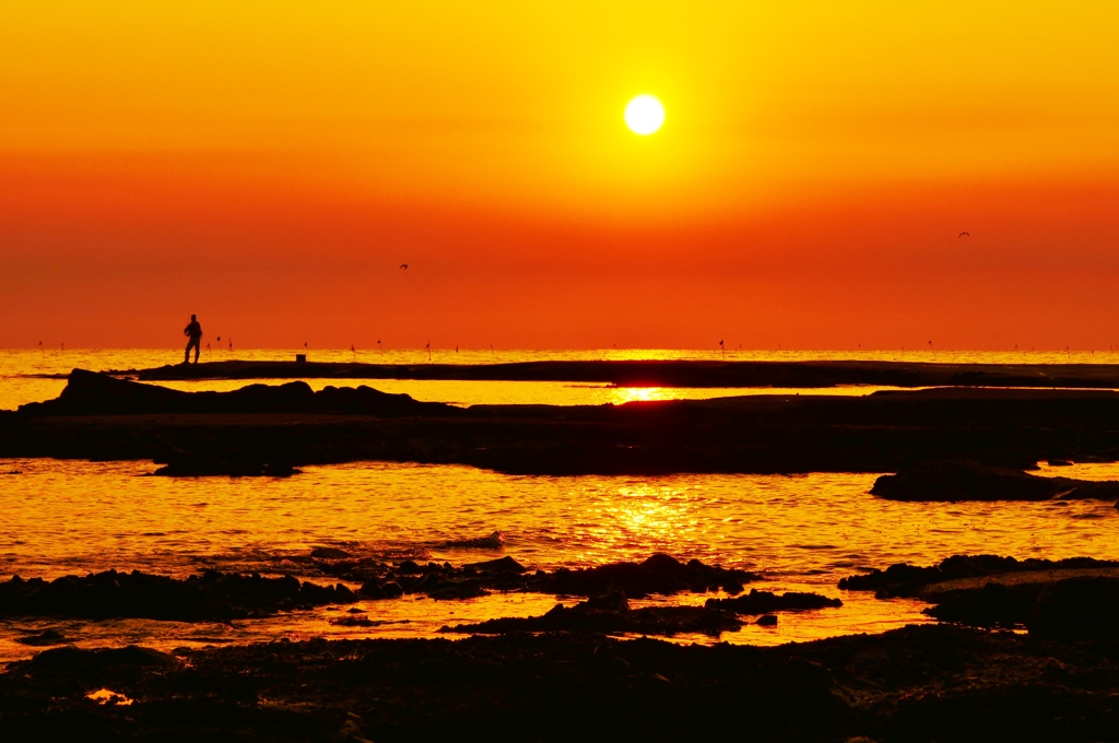 能登は百浦海岸の夕景
