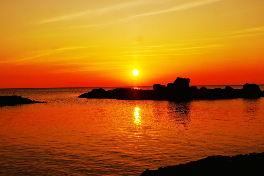 静寂の夕景　能登