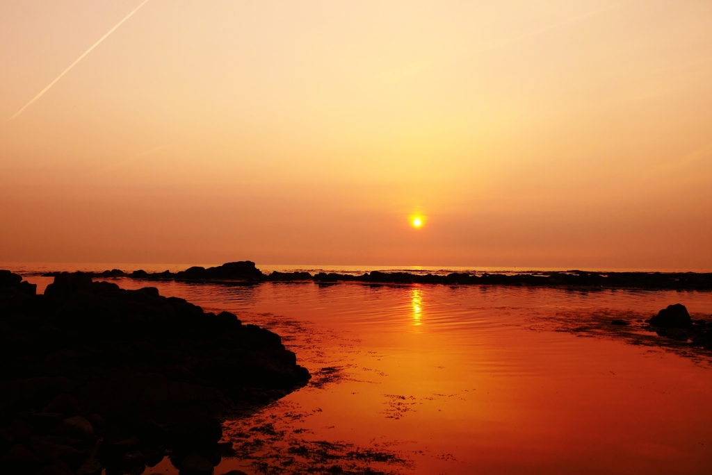落陽　能登　上野海岸
