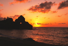 夕景　輪島市　曽々木海岸