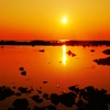 落陽　能登上野海岸