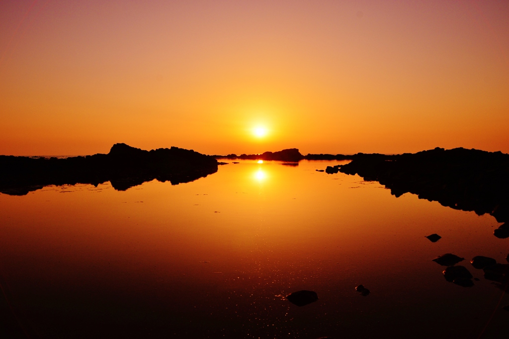 静寂の夕景　能登