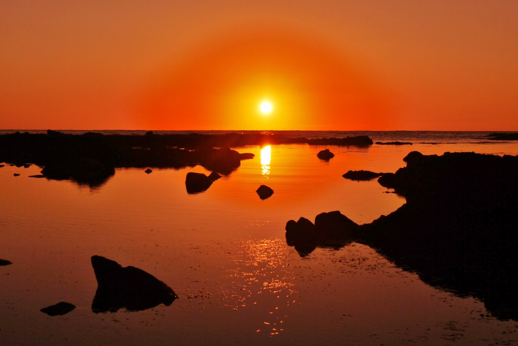 静寂の夕景　　能登は上野海岸