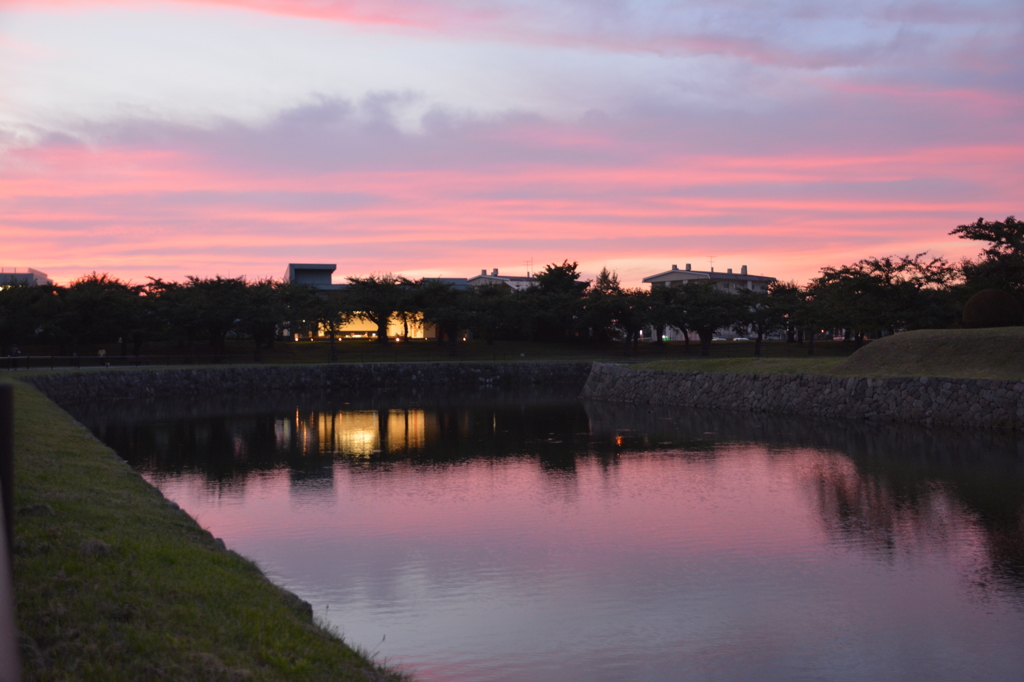 五稜郭の夕暮れ