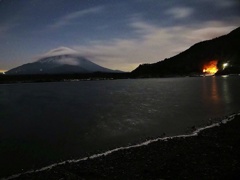 闇夜の精進湖