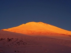 染まる富士山