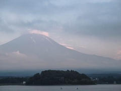河口湖にて