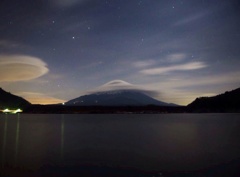 闇夜の笠雲
