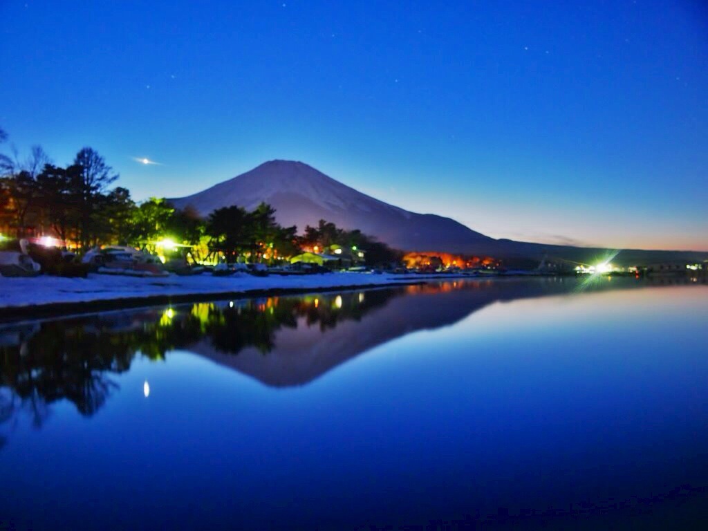 山中湖にて