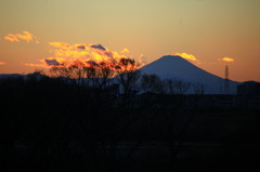 夕暮れ富士山