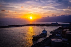 沼津港夕景