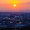 岩屋緑地より望む夕陽