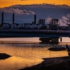工場夕映え