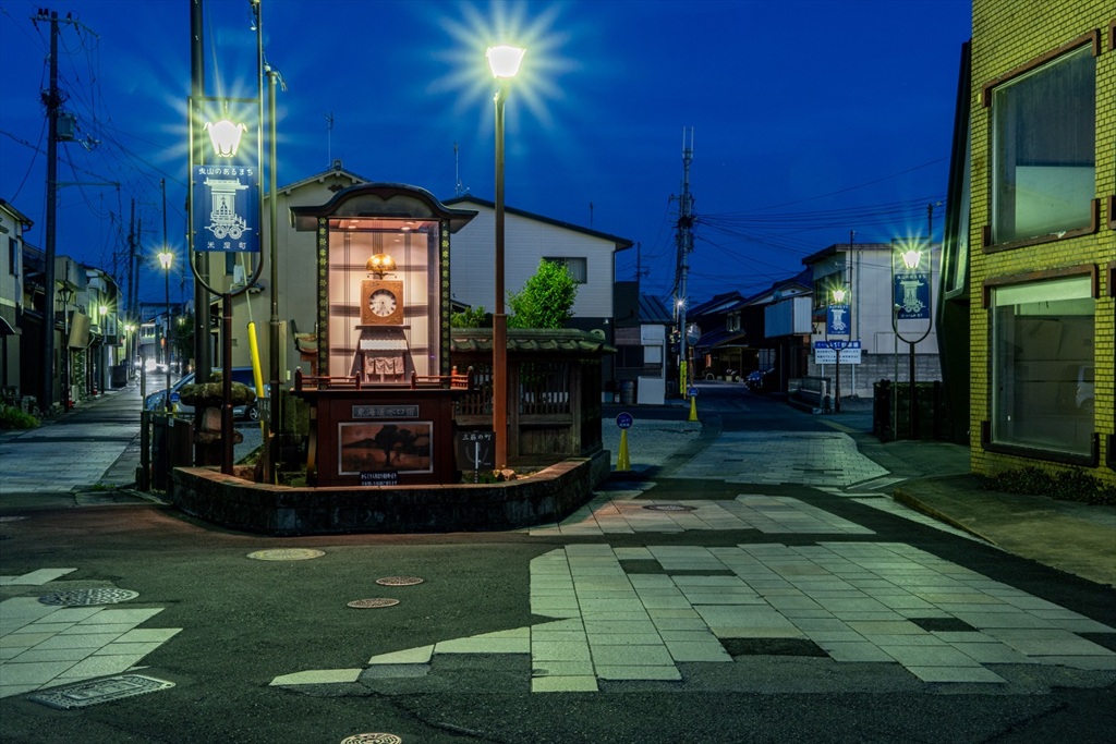 水口 からくり時計のある風景２（新東海道五十三次）