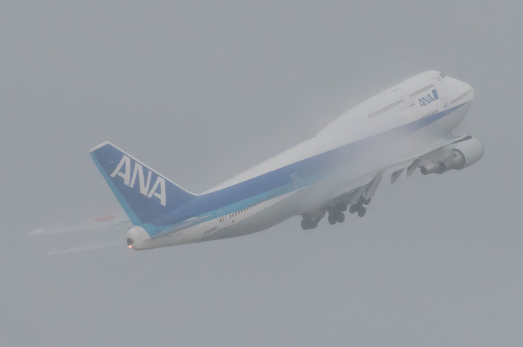 ANA　B747　離陸上昇　3