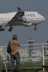 UNITED Boeing747-400と・・・