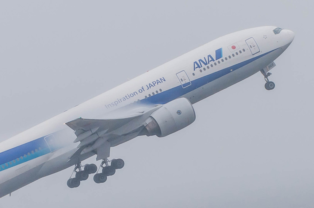 ANA　B777　離陸上昇　