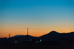 岐阜の夜明け