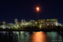 工場夜景_①