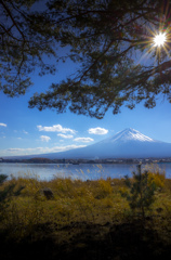 河口湖からの富士山
