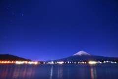 オリオン座と富士山