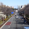 大通りと三角屋根