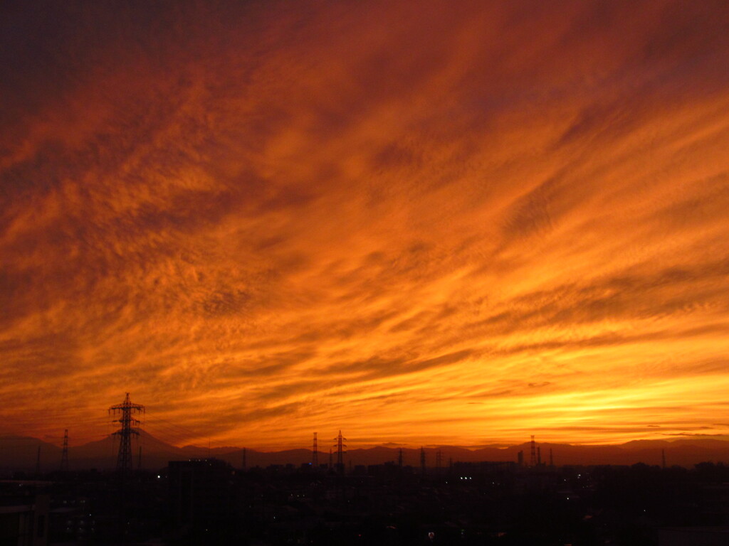 秋の夕焼け