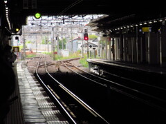 ターミナル駅のホーム
