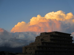 夕暮れ＆入道雲