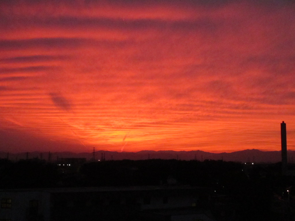 今日の夕焼け