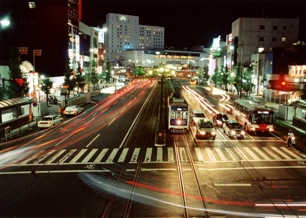 夜の市電