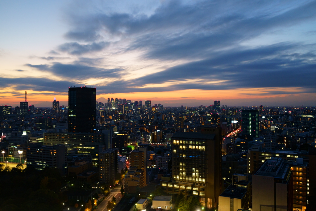 夕暮れ　ちょい富士