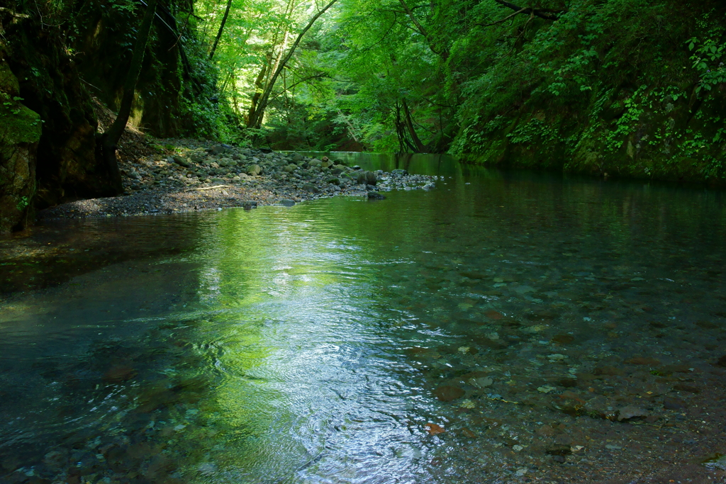 川面にそよぐ風
