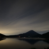 本栖湖 富士と星