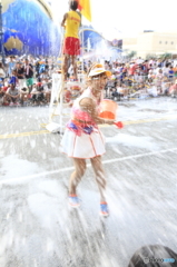 水の掛け合い