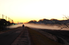 朝の多摩川