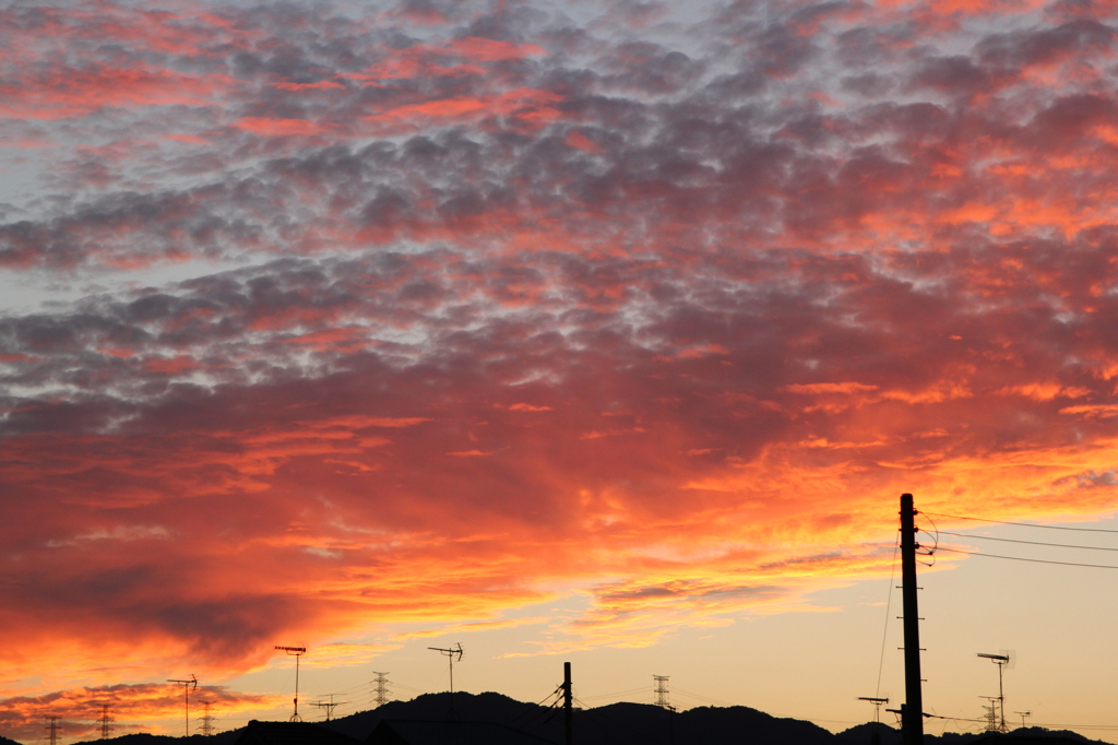 昨日の夕焼け空