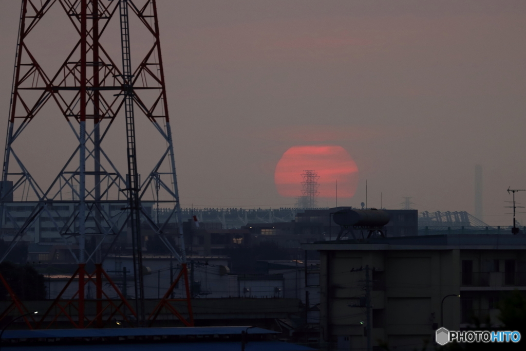 朝の多摩川