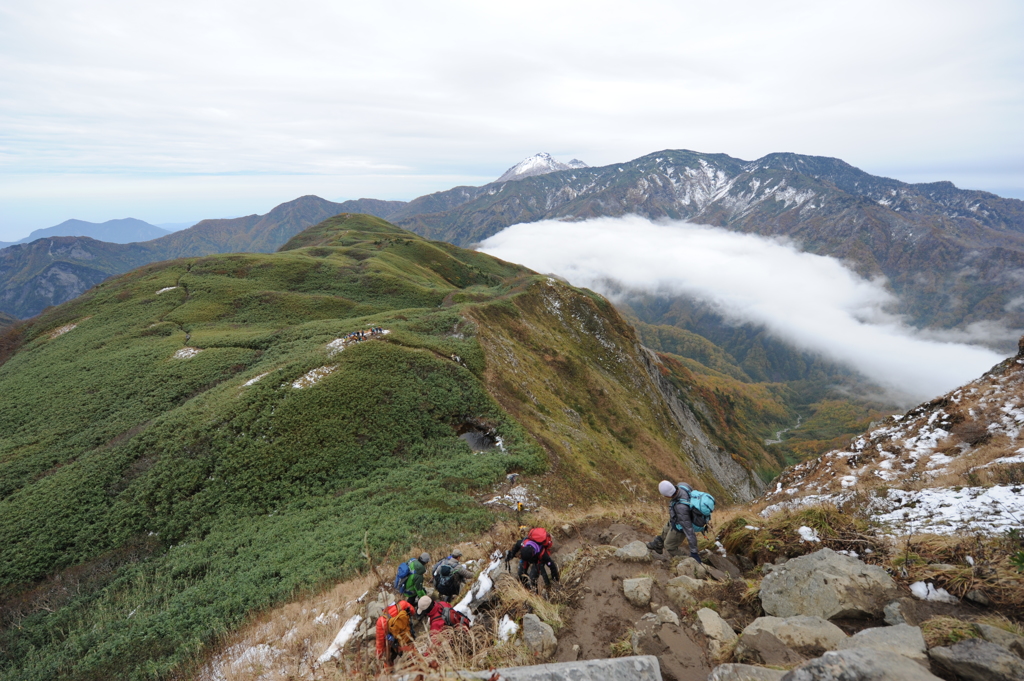 女神のいる登山道