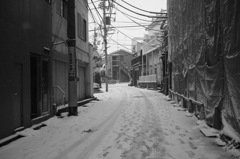 雪降る横浜