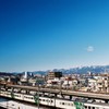 空と山と電車と