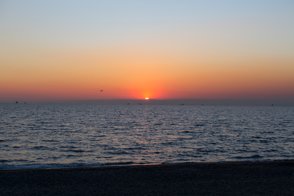 稲毛の夕日その２