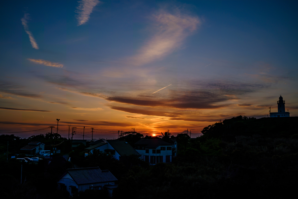 夕日・洲崎