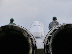 F15イーグル後景