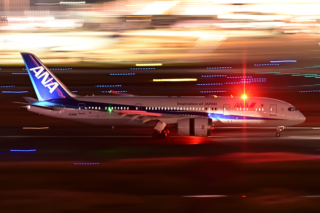 流し撮り～　＜HND ANA B787＞