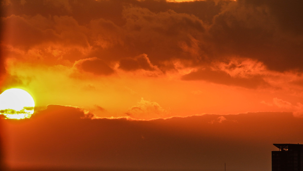 師走の夕日