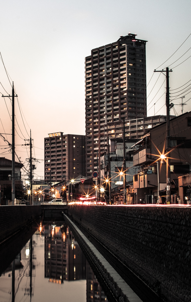 長瀬川の夕暮