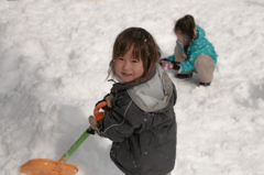 初めての雪遊び