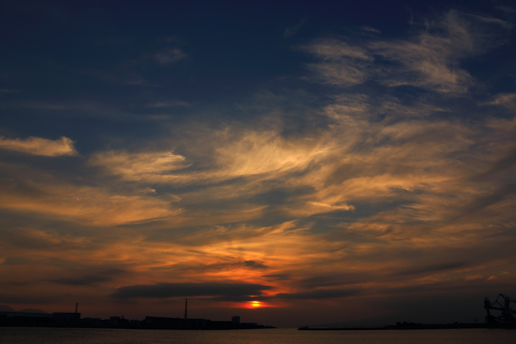 三池港の夕日